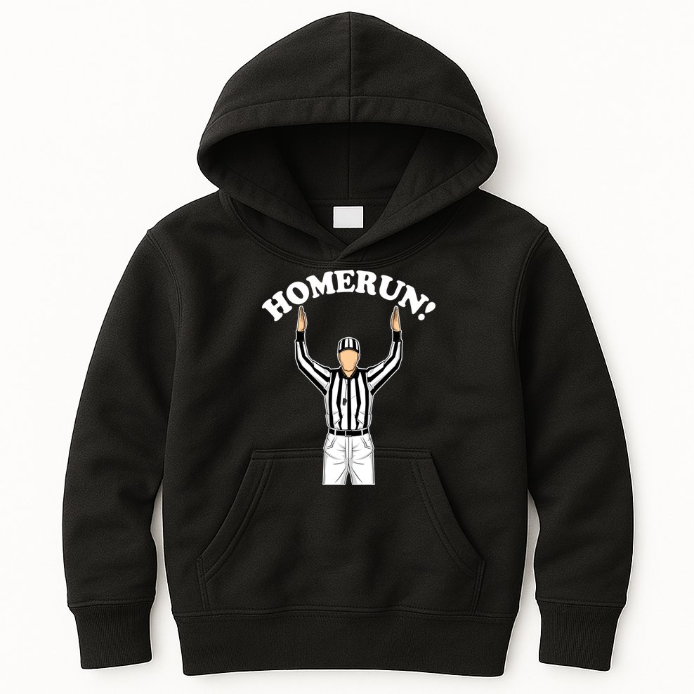 Baseball Homerun Football Referee Funny Kids Hoodie
