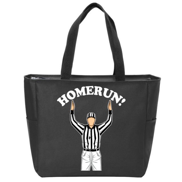 Baseball Homerun Football Referee Funny Zip Tote Bag