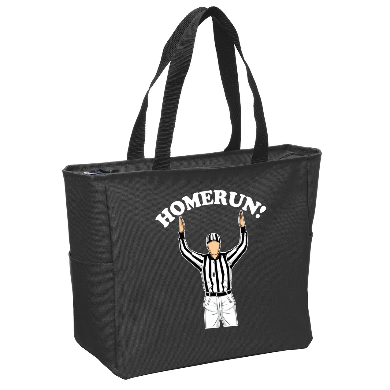 Baseball Homerun Football Referee Funny Zip Tote Bag