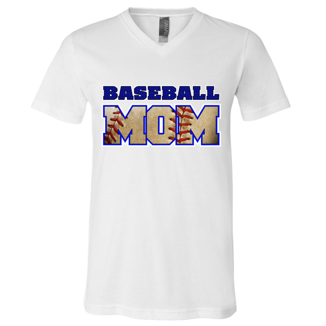 Baseball Mom V-Neck T-Shirt