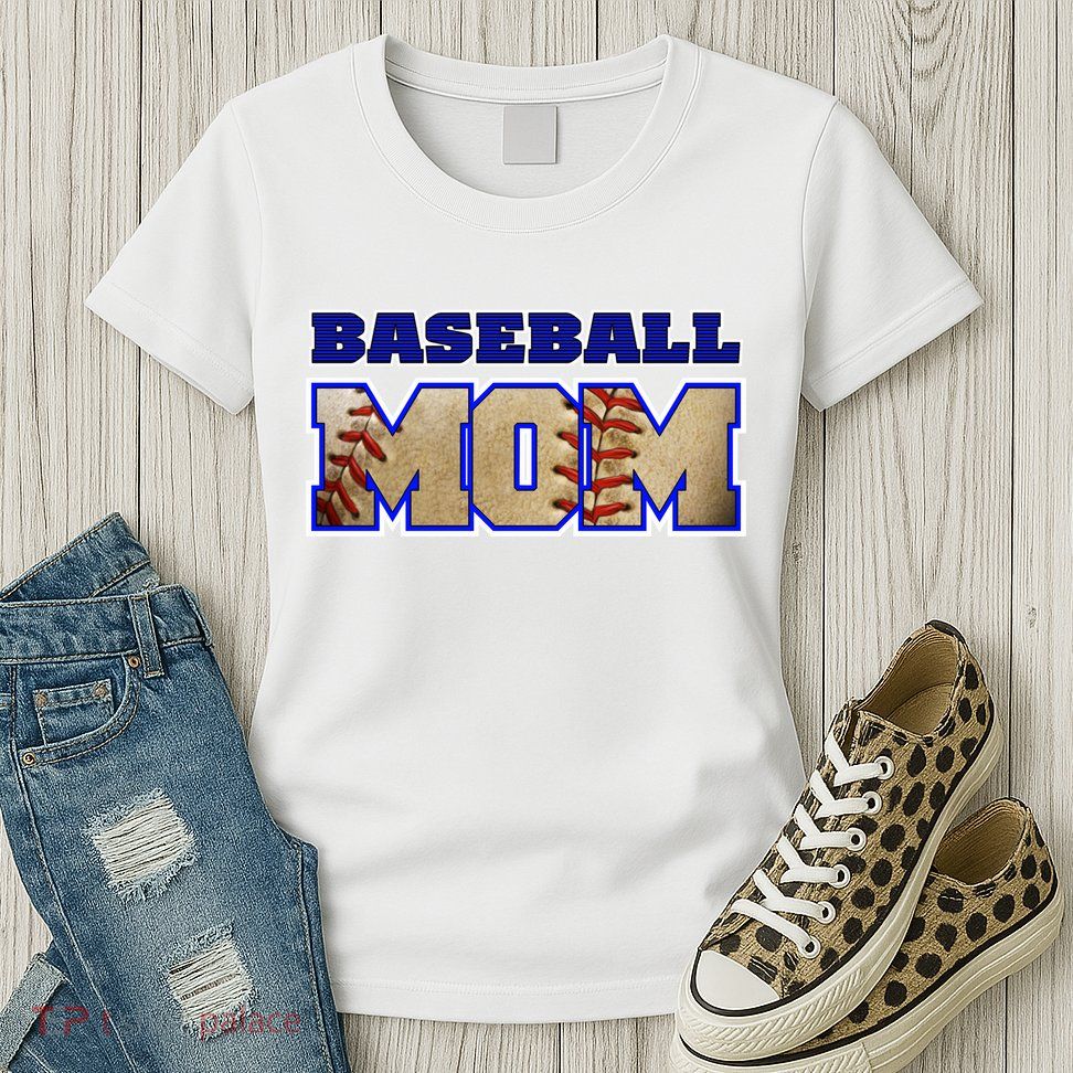 Baseball Mom Womens T-Shirt