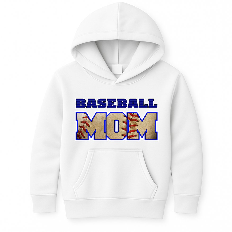 Baseball Mom Kids Hoodie