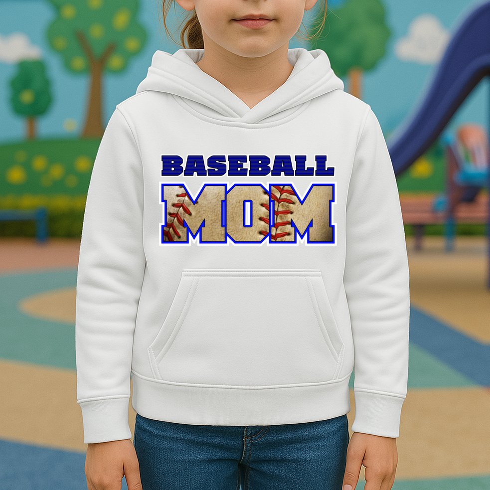 Baseball Mom Kids Hoodie