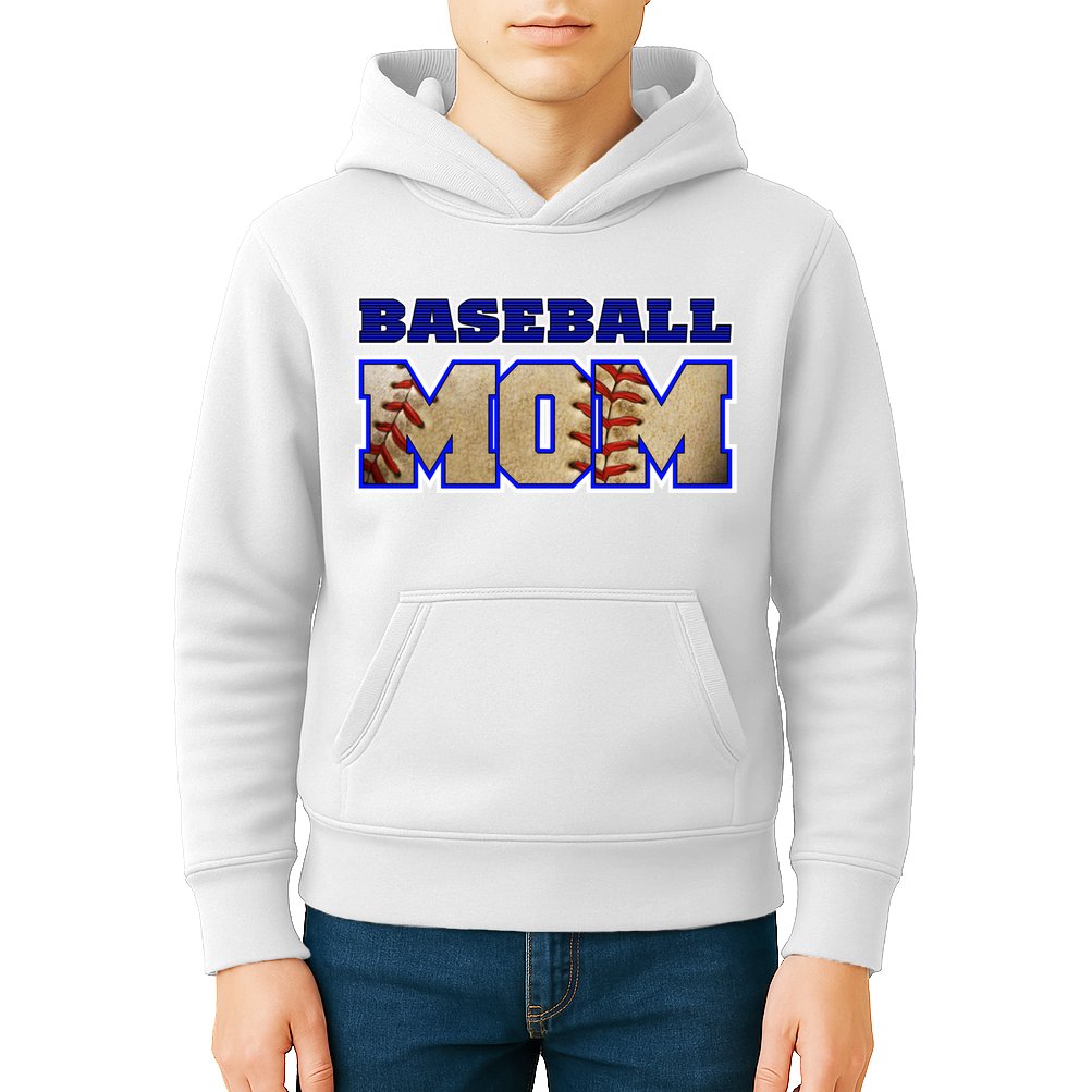 Baseball Mom Kids Hoodie