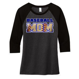 Baseball Mom Women's Tri-Blend 3/4-Sleeve Raglan Shirt