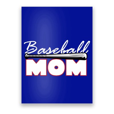 Baseball Mom Bat Logo Poster