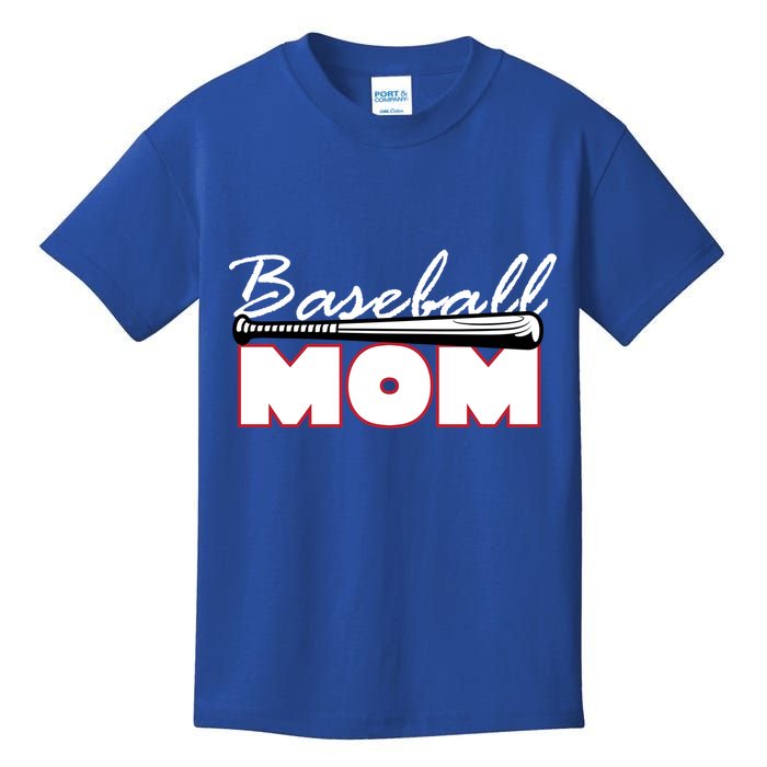 Baseball Mom Bat Logo Kids T-Shirt