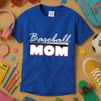 Baseball Mom Bat Logo Kids T-Shirt