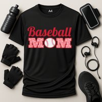 Baseball Mom Cheetah Print Cooling Performance Crew T-Shirt