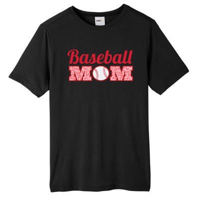 Baseball Mom Cheetah Print Tall Fusion ChromaSoft Performance T-Shirt