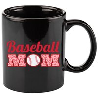 Baseball Mom Cheetah Print 11oz C Handle Ceramic Mug