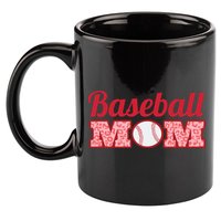 Baseball Mom Cheetah Print 11oz C Handle Ceramic Mug