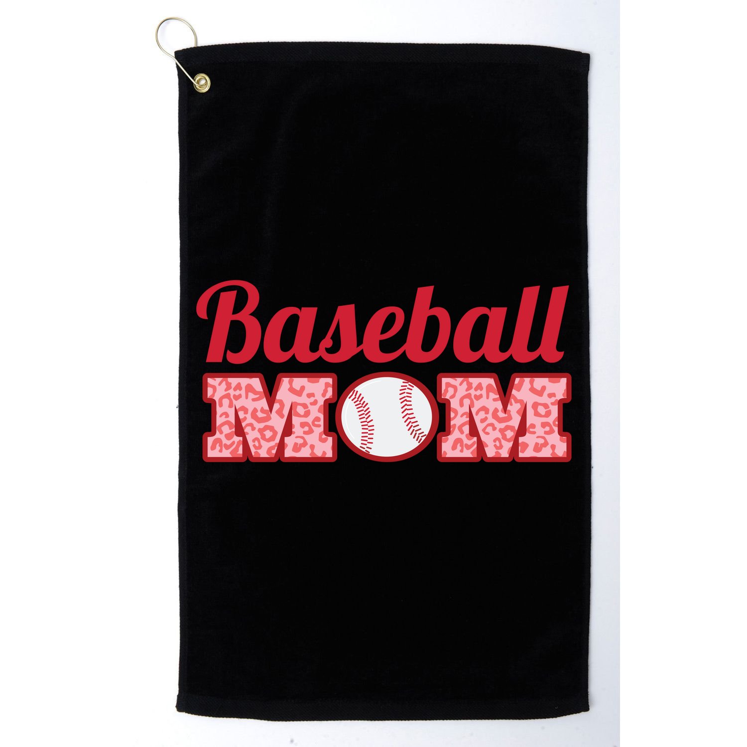 Baseball Mom Cheetah Print Golf Towel