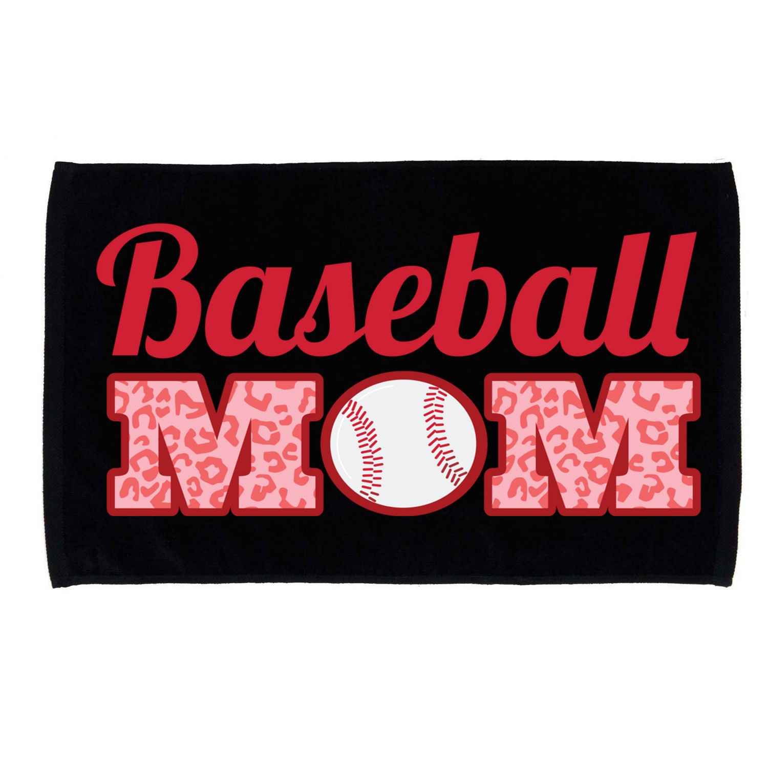 Baseball Mom Cheetah Print Microfiber Hand Towel