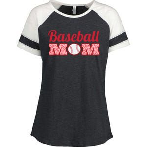 Baseball Mom Cheetah Print Enza Ladies Jersey Colorblock Tee