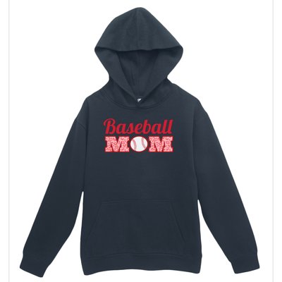 Baseball Mom Cheetah Print Urban Pullover Hoodie