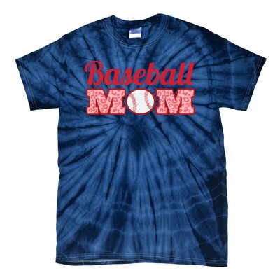 Baseball Mom Cheetah Print Tie-Dye T-Shirt