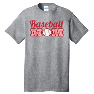 Baseball Mom Cheetah Print Tall T-Shirt