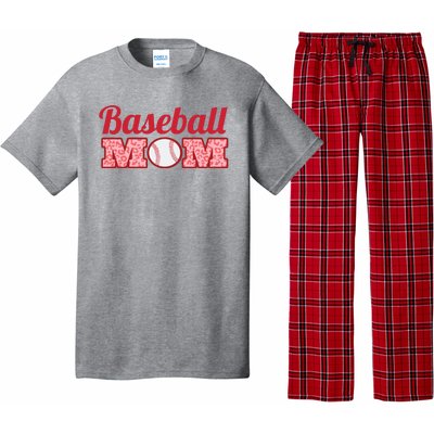 Baseball Mom Cheetah Print Pajama Set