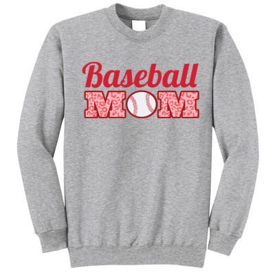 Baseball Mom Cheetah Print Tall Sweatshirt