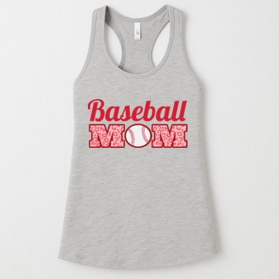 Baseball Mom Cheetah Print Womens Tank Top