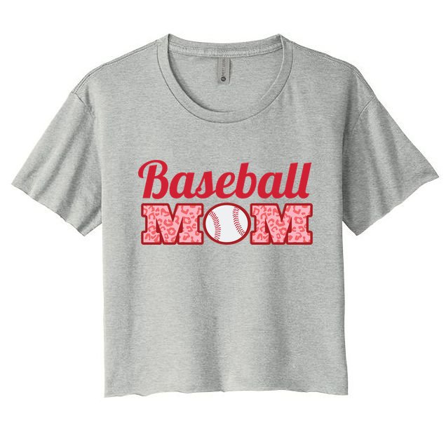 Baseball Mom Cheetah Print Crop Top