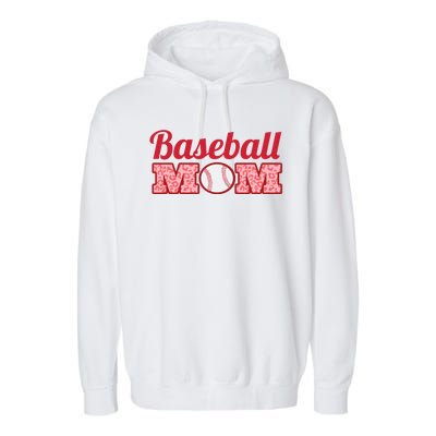 Baseball Mom Cheetah Print Garment-Dyed Fleece Hoodie