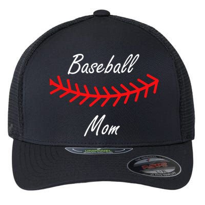 Baseball Mom Logo Flexfit Unipanel Trucker Cap