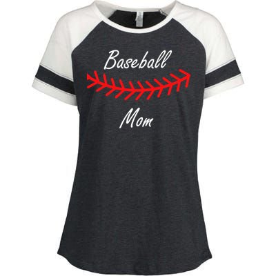 Baseball Mom Logo Enza Ladies Jersey Colorblock Tee