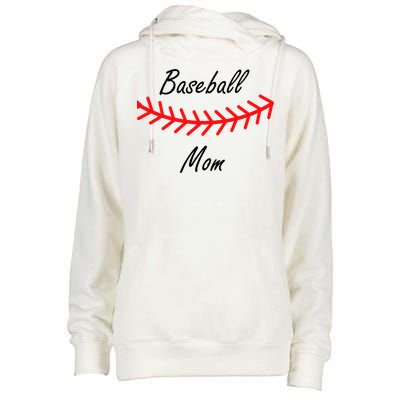 Baseball Mom Logo Womens Funnel Neck Pullover Hood