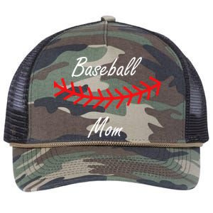 Baseball Mom Logo Retro Rope Trucker Hat Cap