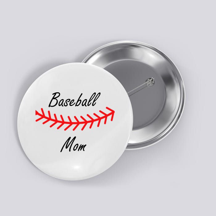 Baseball Mom Logo Button