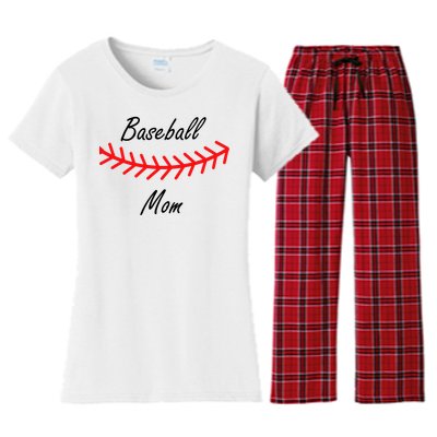 Baseball Mom Logo Women's Flannel Pajama Set