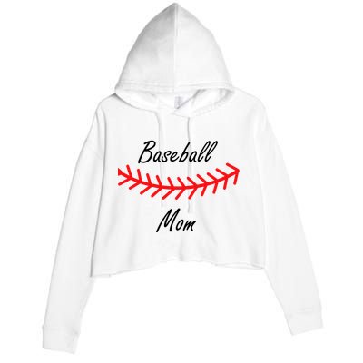 Baseball Mom Logo Crop Fleece Hoodie