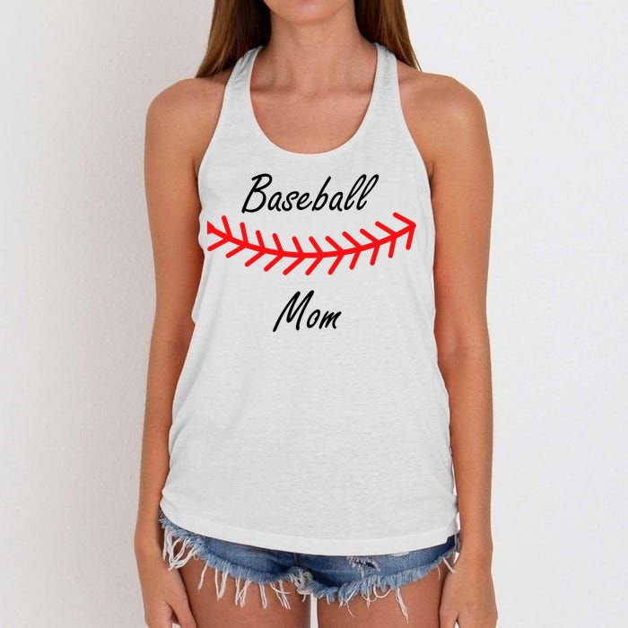 Baseball Mom Logo Women's Knotted Racerback Tank