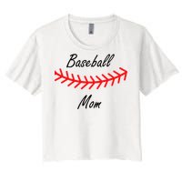 Baseball Mom Logo Women's Crop Top Tee