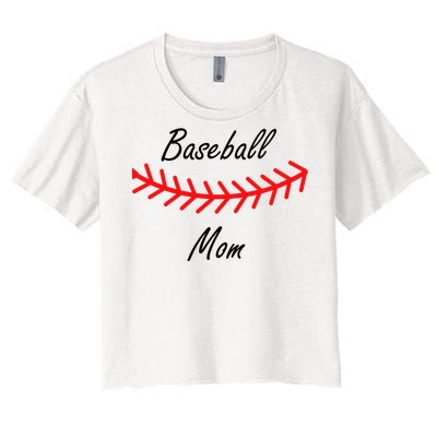 Baseball Mom Logo Women's Crop Top Tee