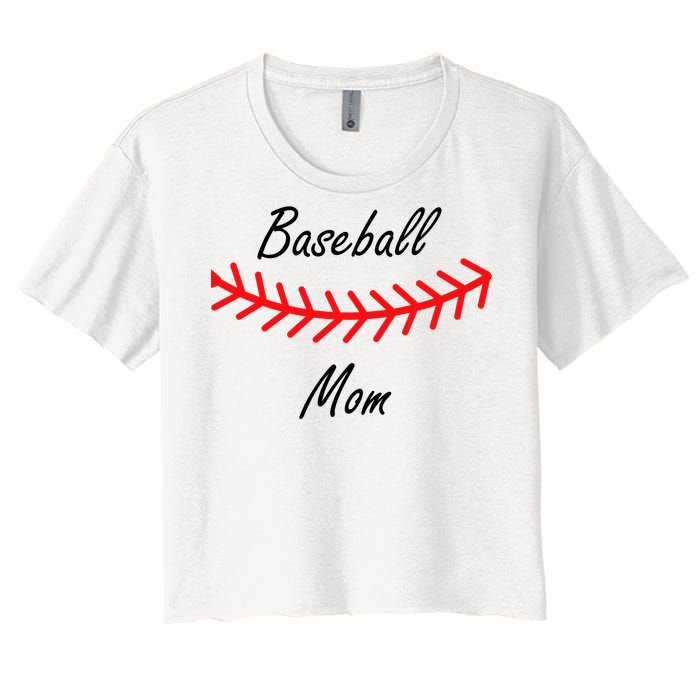 Baseball Mom Logo Women's Crop Top Tee