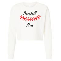 Baseball Mom Logo Cropped Pullover Crew