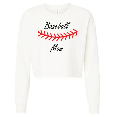 Baseball Mom Logo Cropped Pullover Crew