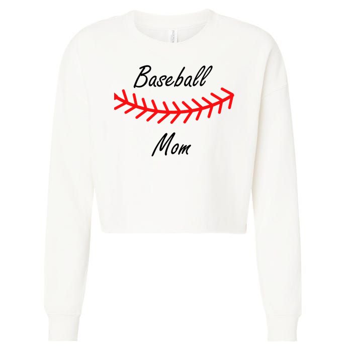 Baseball Mom Logo Cropped Pullover Crew