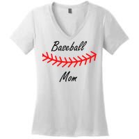 Baseball Mom Logo Women's V-Neck T-Shirt