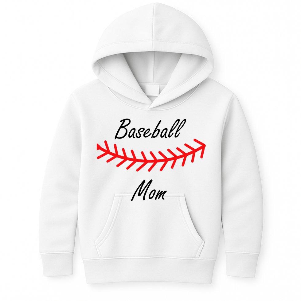Baseball Mom Logo Kids Hoodie