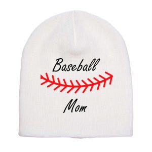 Baseball Mom Logo Short Acrylic Beanie