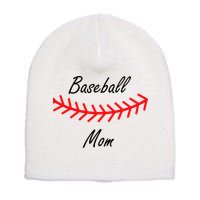 Baseball Mom Logo Short Acrylic Beanie