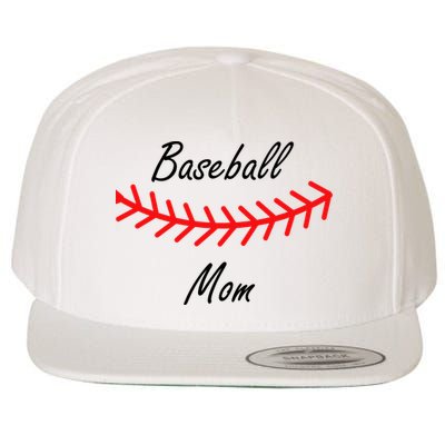 Baseball Mom Logo Wool Snapback Cap