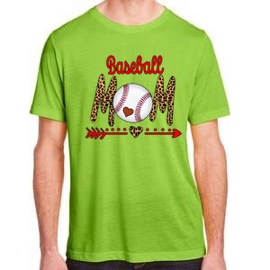 Baseball Mom Love Arrow Leopard Adult ChromaSoft Performance T-Shirt