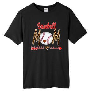 Baseball Mom Love Arrow Leopard Tall Fusion ChromaSoft Performance T-Shirt