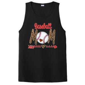 Baseball Mom Love Arrow Leopard PosiCharge Competitor Tank