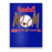 Baseball Mom Love Arrow Leopard Poster